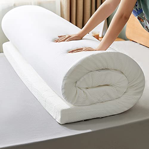 LINSY LIVING Twin Waterproof Mattress Pad, Mattress Protector with Elastic  Straps and Buttons, Quilted Breathable Mattress Topper with Tencel Cover